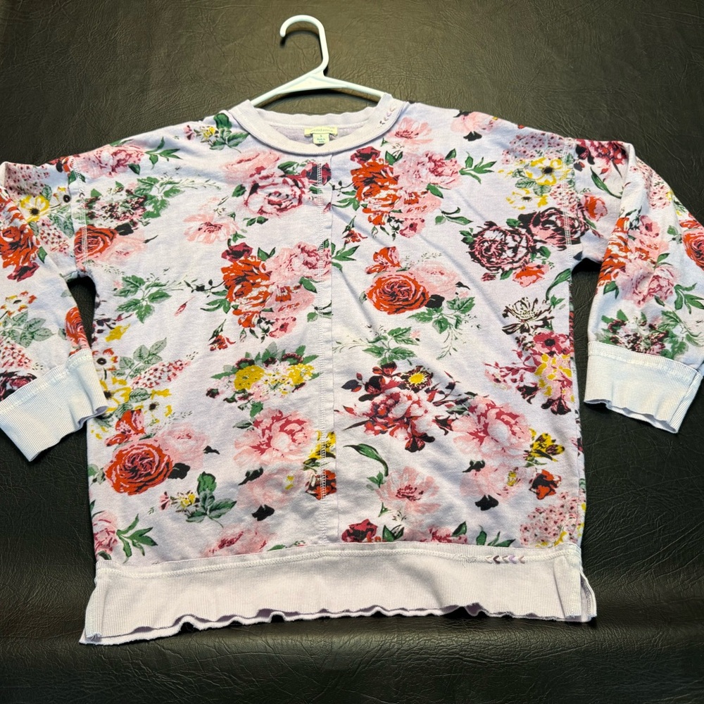 Sundance Lavender Floral Crewneck Sweatshirt